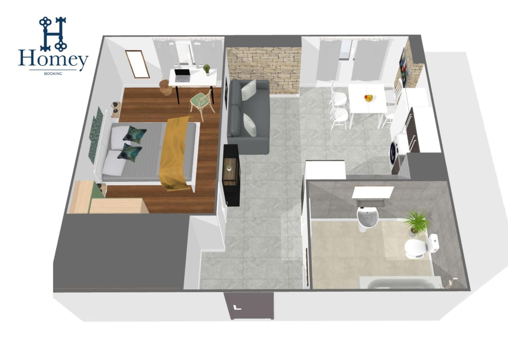 Homey Keola - Parking Prive Gratuit - Aux Portes De Geneve - Au Pied Du Tram - Appartement Avec 1 Chambre Et Un Grand Salon Avec Un Canape-Lit Ambilly Exterior foto
