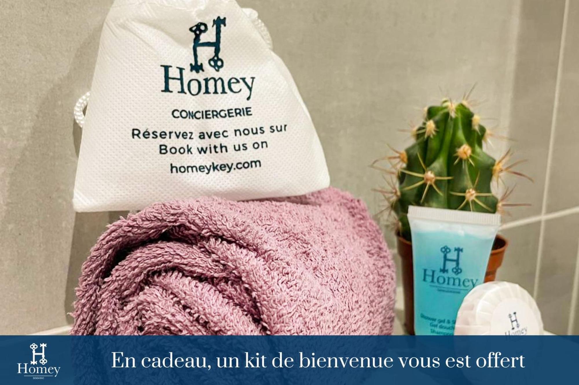 Homey Keola - Parking Prive Gratuit - Aux Portes De Geneve - Au Pied Du Tram - Appartement Avec 1 Chambre Et Un Grand Salon Avec Un Canape-Lit Ambilly Exterior foto